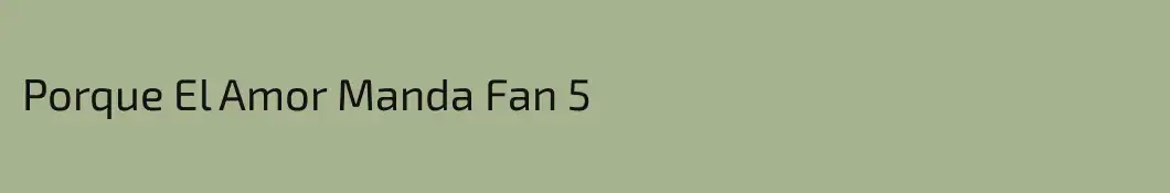 Porque El Amor Manda Fan 5